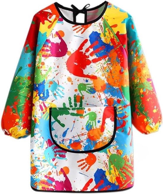 Scolare sottoveste per pittura - Acqua resistente - Multicolore - Adatto per bambini - Nylon - Pittura e fai da te stesso (7-11 anni) - Regolabile con tasche