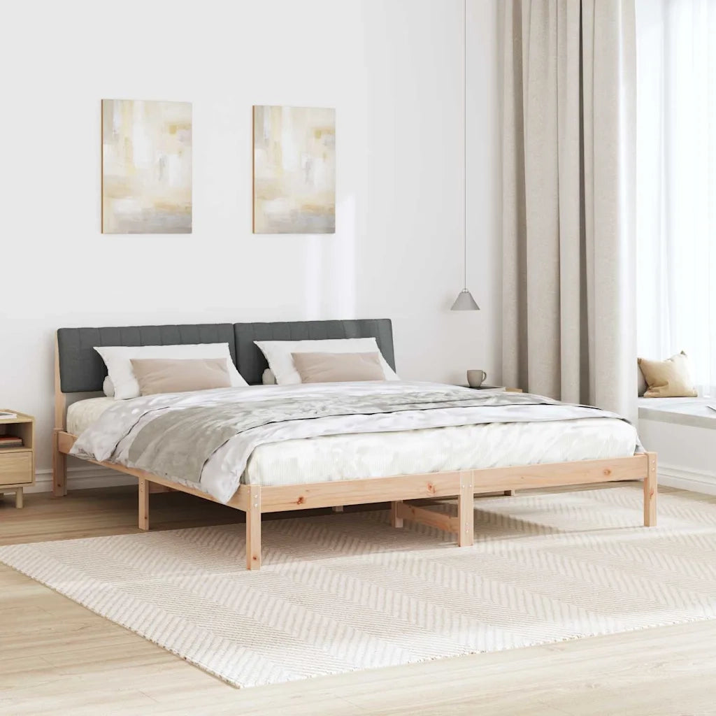 Struttura del Letto marrone e grigio scuro 180 x 200 cm 3394354