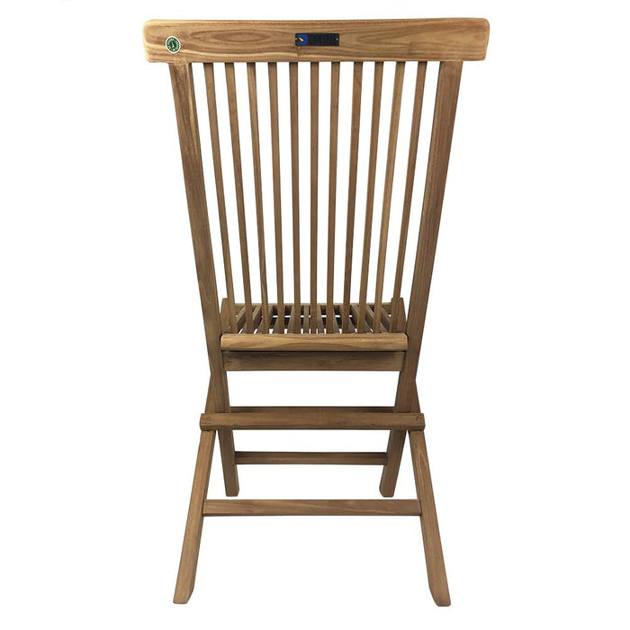 Set 2 Sedie Pieghevoli per Giardino e Terrazza Pinta in Legno Teak