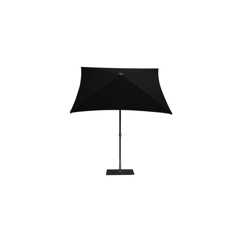 Ombrellone a palo centrale Trend Wood Q200x200 cm Made in Italy - Nero