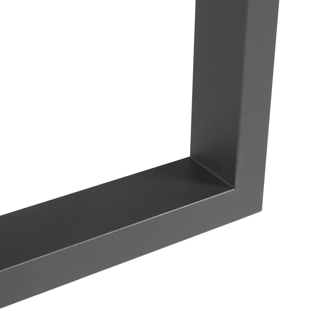 Set di 2 gambe per tavolo da arredamento moderno design originale 72 x 100 cm acciaio nero 03_0009680