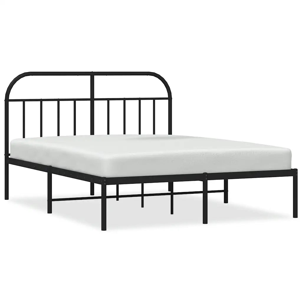 Giroletto con Testiera in Metallo Nero 150x200 cmcod mxl 81705