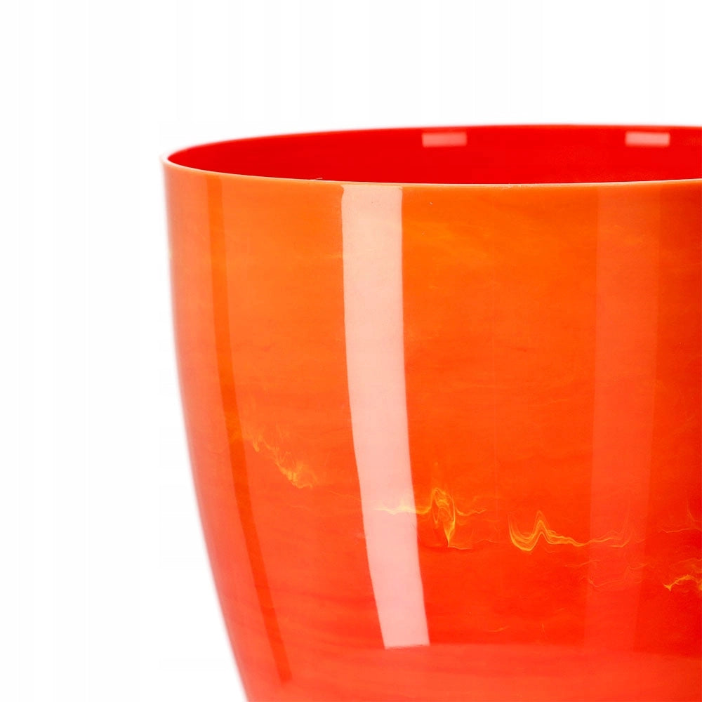 Coprivaso KADAX da 18 cm, vaso per fiori in marmo arancione, supporto per fiori da soggiorno