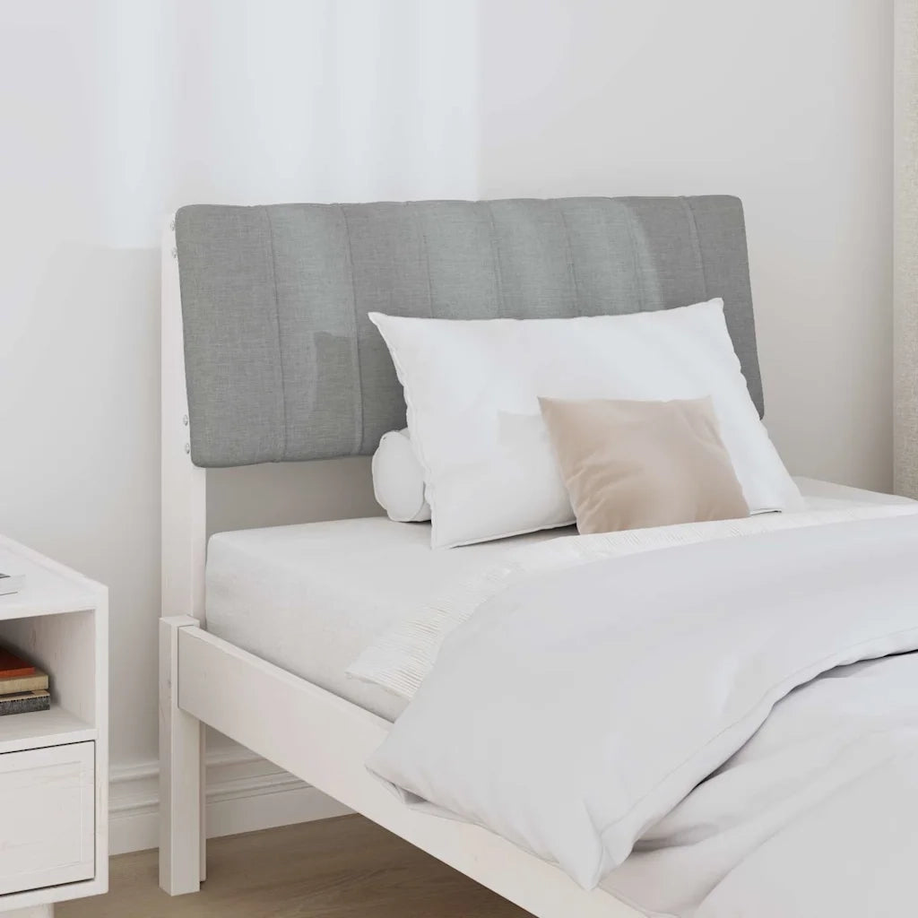 Testiera imbottita Grigio chiaro 80 cm Pino massello 879258