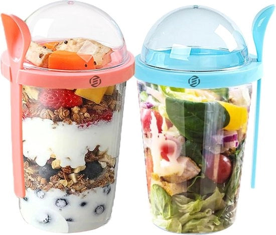 Set di Overnight Oats in Jar di Mason - Muesli - Bicchieri per Avena - Collezione per il tuo Colazione