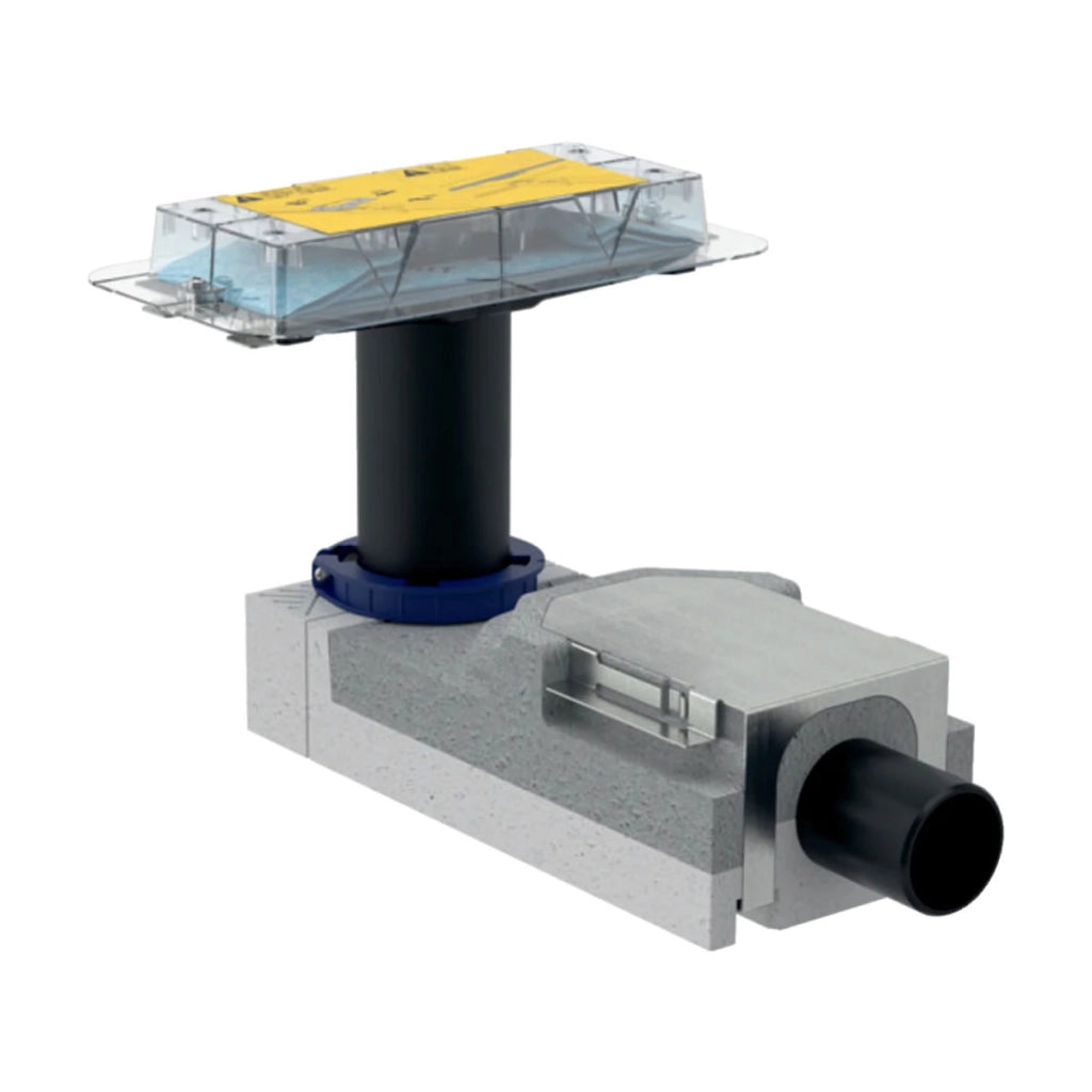 KIT MONTAGGIO GREZZO PER CANALETTE PER DOCCIA A PAVIMENTO CLEANLINE PER ALTEZZA DEL MASSETTO A FILO - MODELLO RISTRUTTURAZIONE PER MASSETTI ALTEZZA TRA 65-90M  - GBR