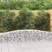 Cesti Gabbioni ad Arco 2 pz 400x50x40/60 cm Ferro Zincatocod mxl 101199