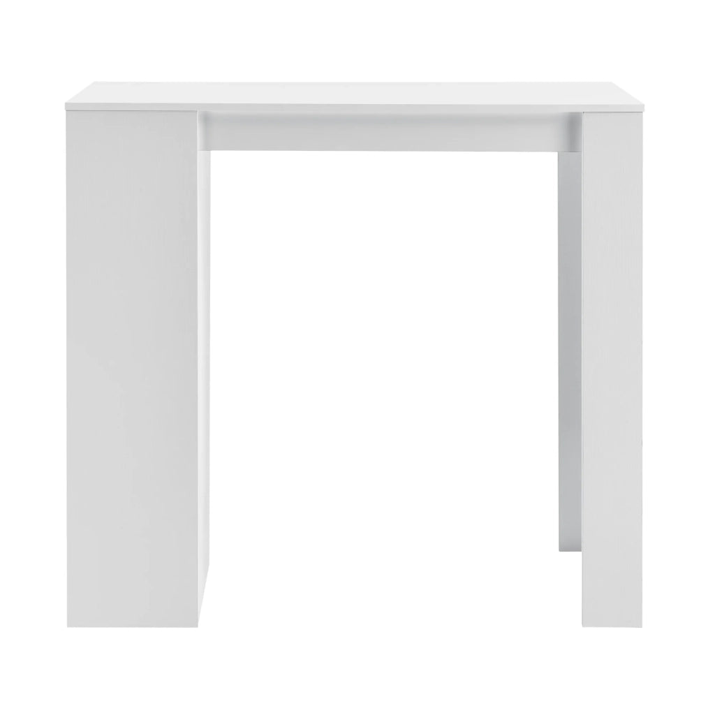 Tavolo alto da bistrot con contenitore 3 ripiani 110 cm bianco 03_0006187
