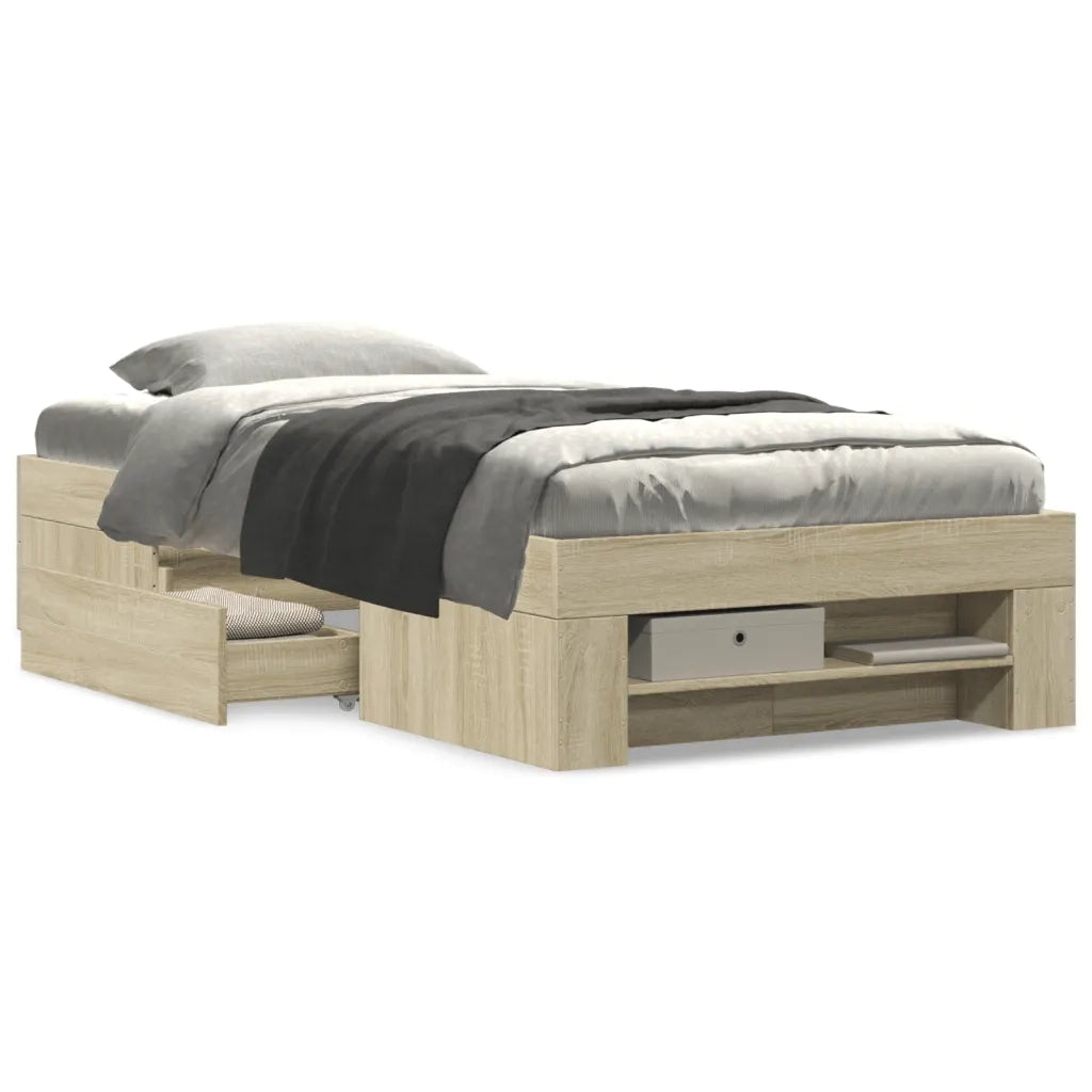 Giroletto senza Materasso Rovere Sonoma 90x190 cm in Truciolato 3295522