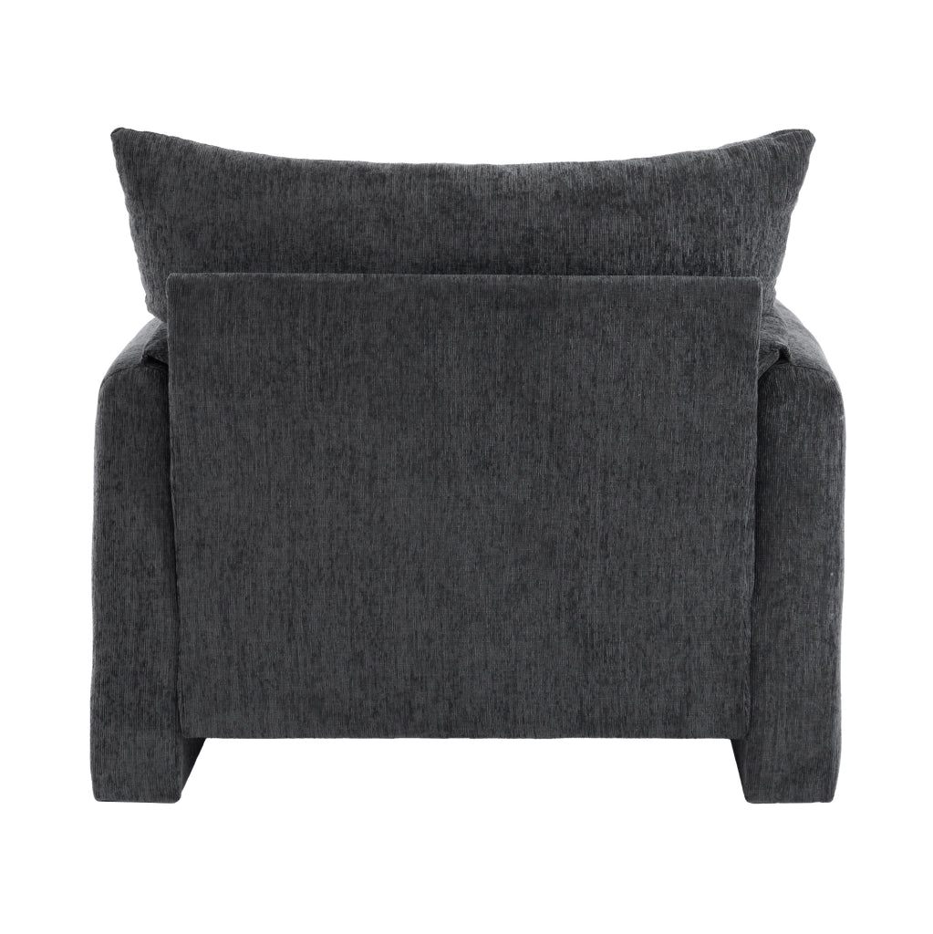 Poltrona 96x82x84 cm in ciniglia grigia， 1 posto