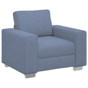 Divano | Divano da soggiorno | Sofa Sedia Blu 100x77x82 cm Tessuto di velluto a coste