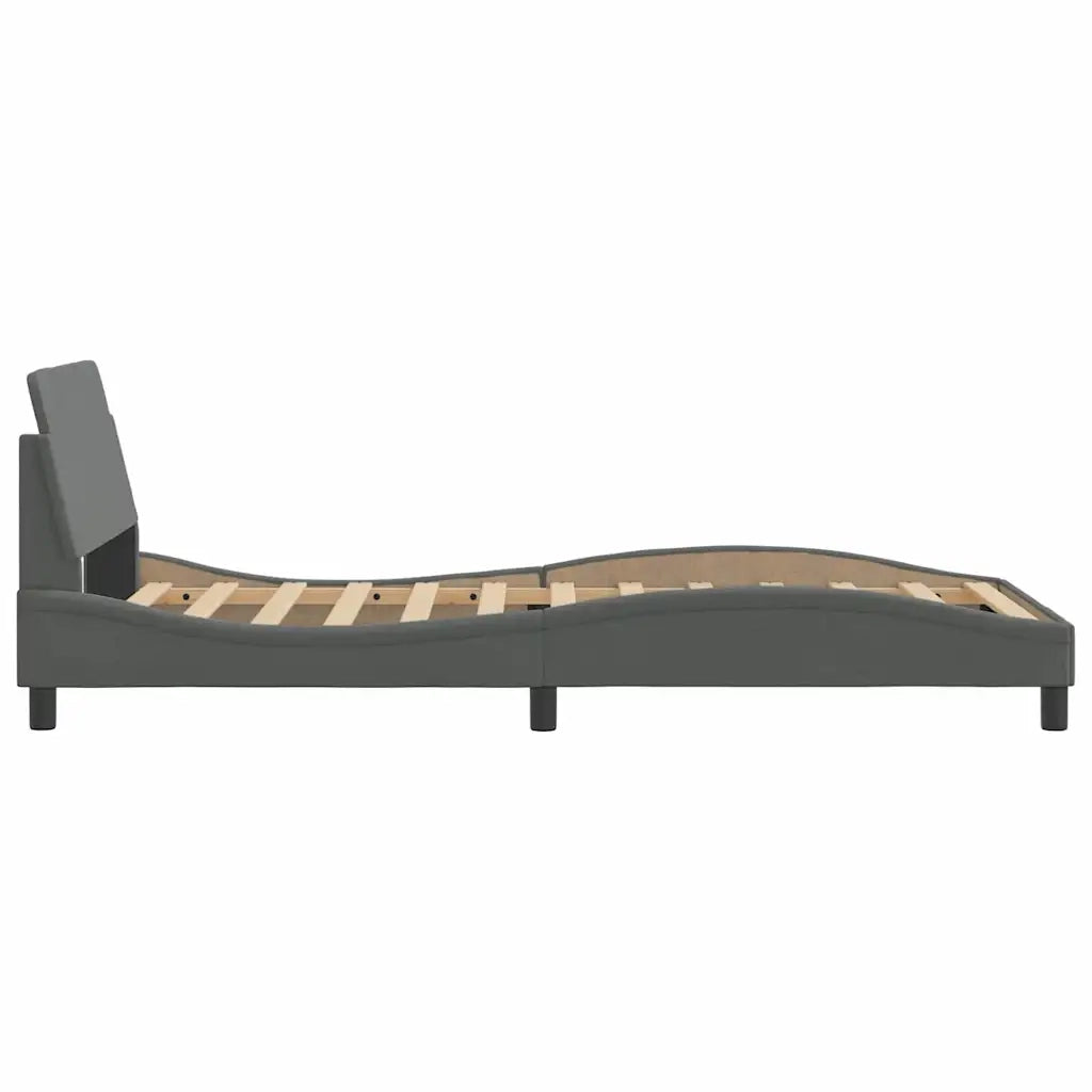 Giroletto-Struttura Letto Dover Grigio Scuro 100x200 cm Tessuto