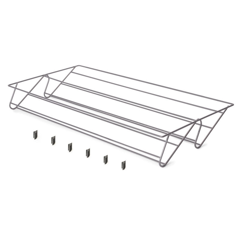 Cesto portabiancheria per armadi e cabine armadio Quartz, 418x320x400mm, Acciaio e Tessuto, Titanio