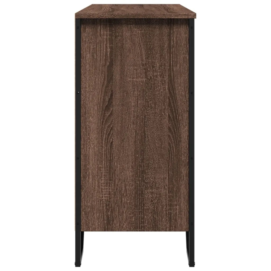 Credenza-Buffet-Armadio da cucina Rovere Marrone 101x35,5x74,5 cm in Legno Multistrato