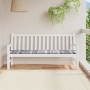 Cuscino per Panca a Quadri Grigi 180x50x4 cm Tessuto Oxford 314097