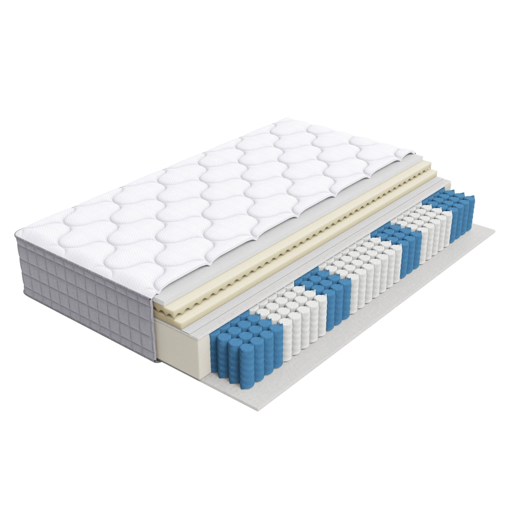 Materasso a molle insacchettate 180x200x25 cm; 7 zone; H3; bianco