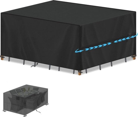 Tavolo esterno impermeabile per giardino | Mobili da giardino protezione, protezione UV, impermeabile al vento, 180x130x90 cm