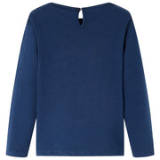 Maglietta per Bambini Maniche Lunghe Blu Marino 116 13641