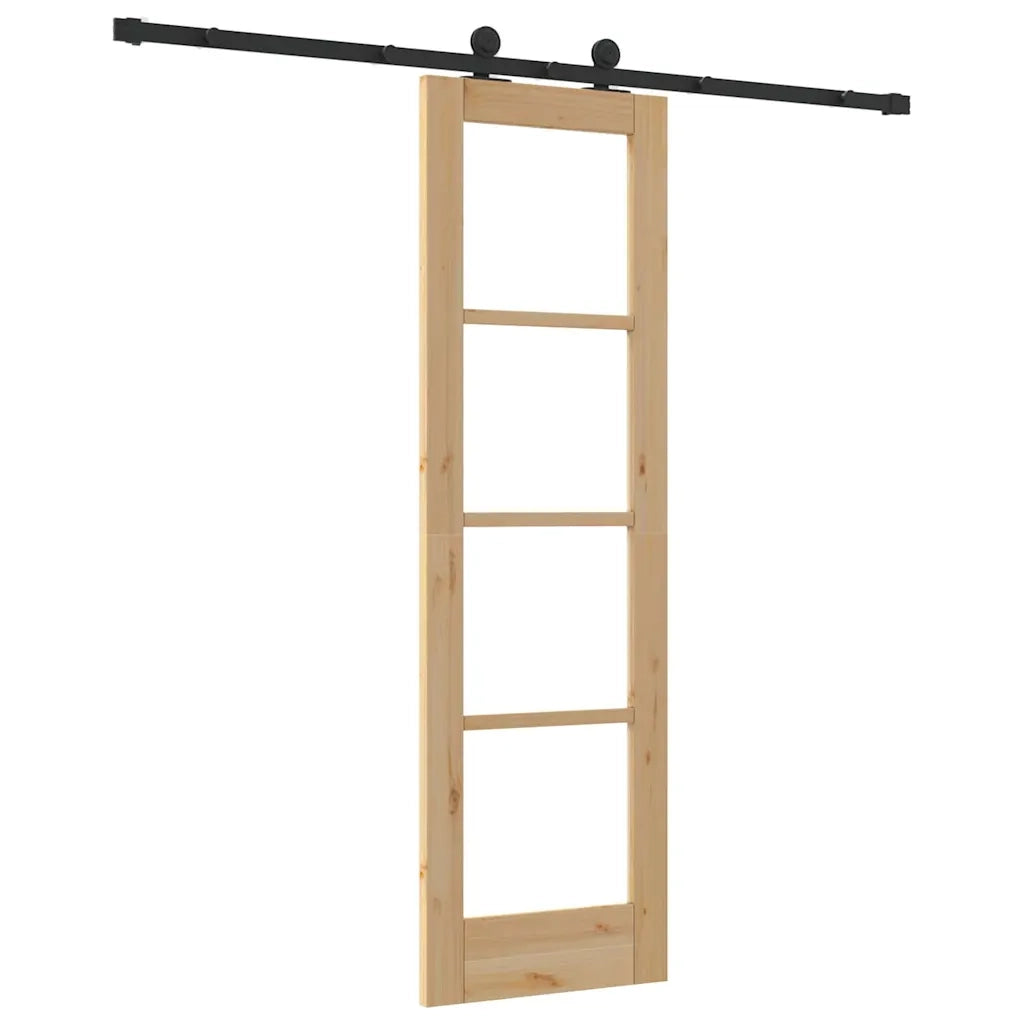 Porta scorrevole ORKDAL Naturale e Nero 61 x 198,5 cm 3332013