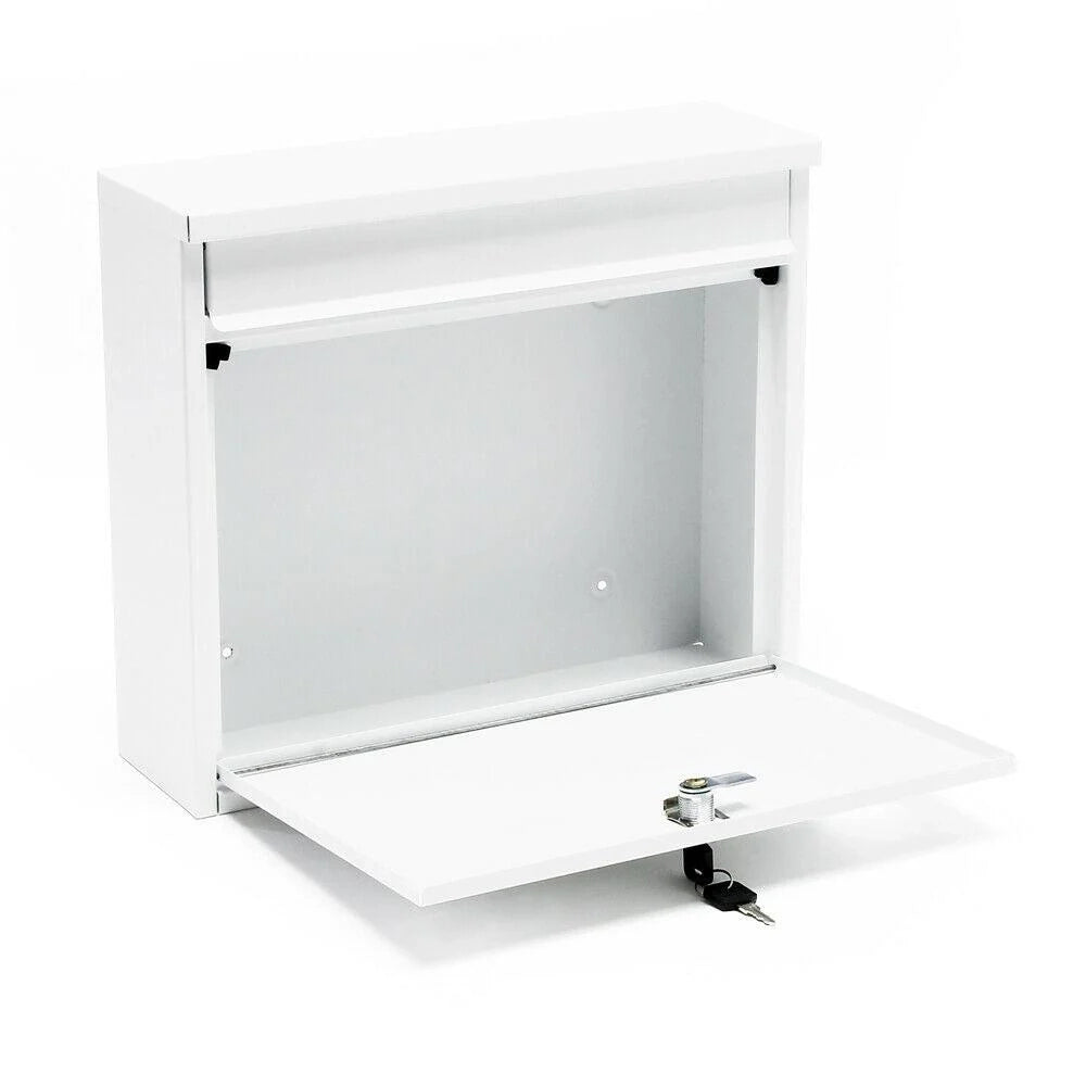 Cassetta postale di design da parete 32 x 36 x 11,5 cm bianca 16_0000060