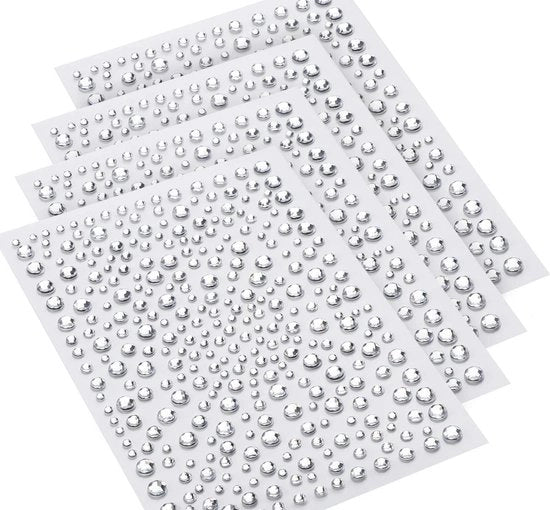 4 vetrine con glitter - strass per auto - decorazioni per DIY - glitter per decorare - vetrine per vetrine - decorazioni per mobili - decorazioni per oggetti - 1300 pezzi