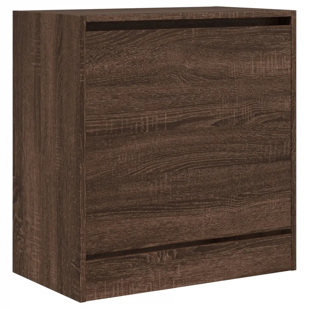 Scarpiera Rovere Marrone 60x34x63,5 cm in Legno Multistrato 839944