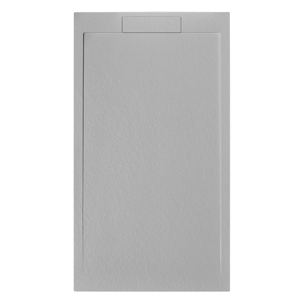 Piatto doccia rettangolare 100x90 cm effetto pietra in marmoresina EUPHORIA grigio ATENE