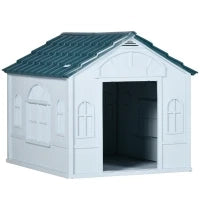Cuccia per Cani di Taglia Media e Piccola max 20kg in PP Impermeabile, 65x75.7x63 cm, Blu