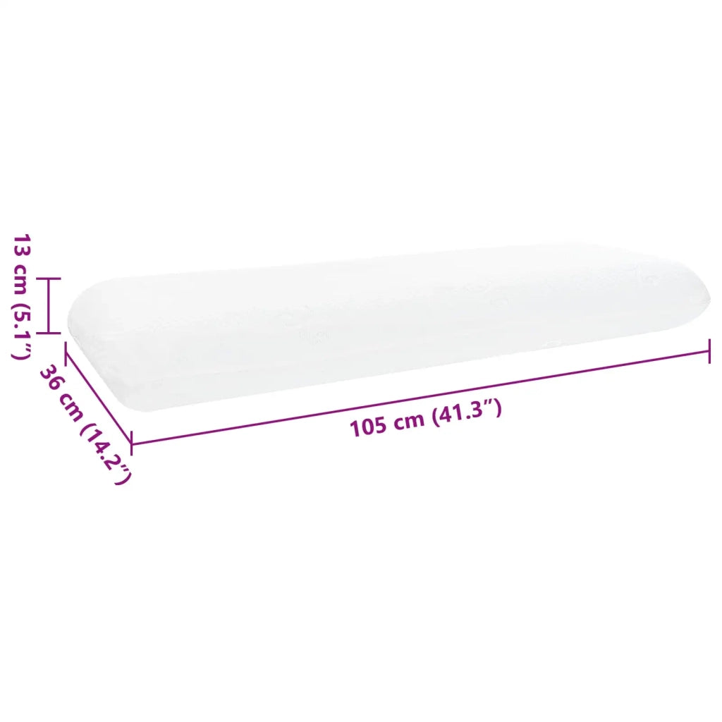 Cuscino da Letto Bianco 105 x 36 x 13 cm Schiuma Memory in Gel CFW5838630