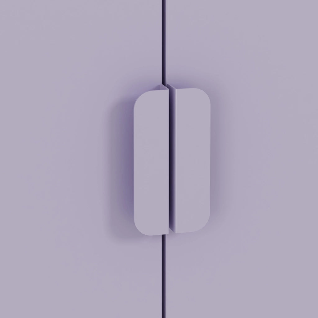 Armadio Guradaroba Esteli in Acciaio a 2 Ante con 2 Barre Appendiabiti e 4 Ripiani 170 x 80 x 45 cm - Viola [en.casa]