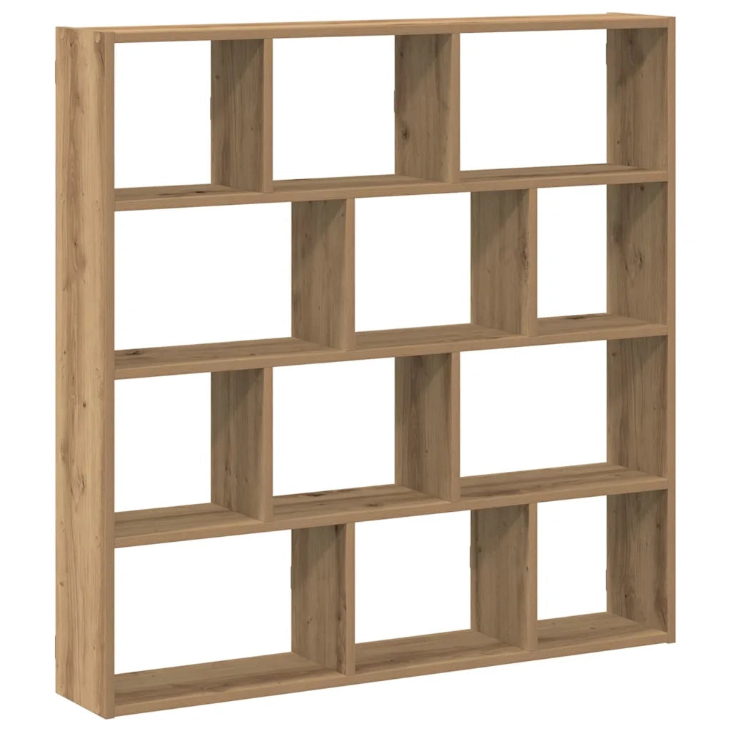 vidaXL Mensola a Muro Cubo 12 Scomparti Truciolato Rovere Artigianale