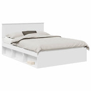 Letto matrimoniale | Letto per adulti | Struttura del letto Bianco 160 x 200 cm Legno multistrato