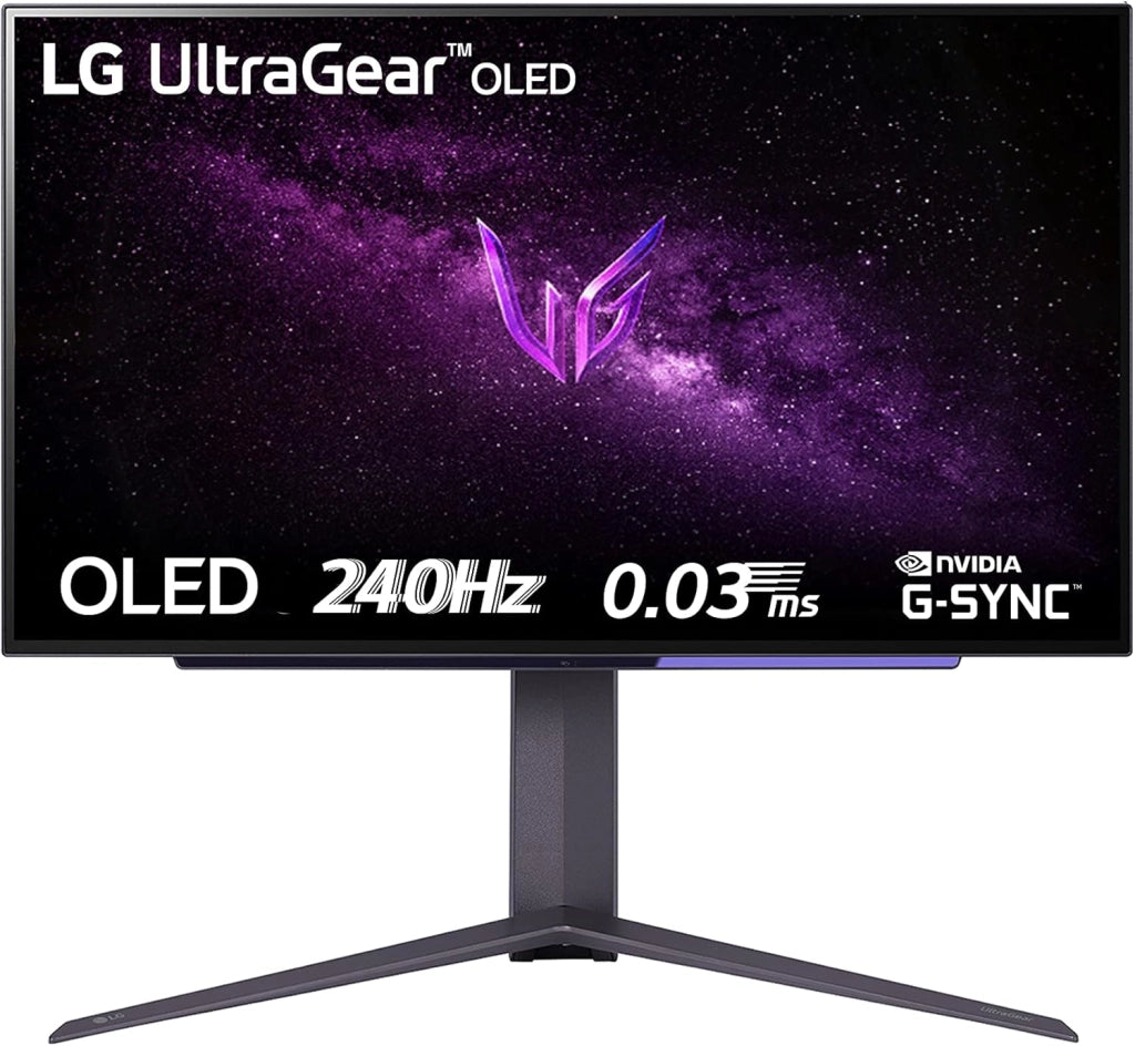 27GR95QE UltraGear Gaming Monitor 27" QHD OLED HDR True Black, 2560x1440, 0.03ms, G-Sync Compatible, AMD FreeSync Premium 240Hz, HDMI 2.1 VRR (HDCP 2.3), Display Port 1.4, Flicker Safe, Nero