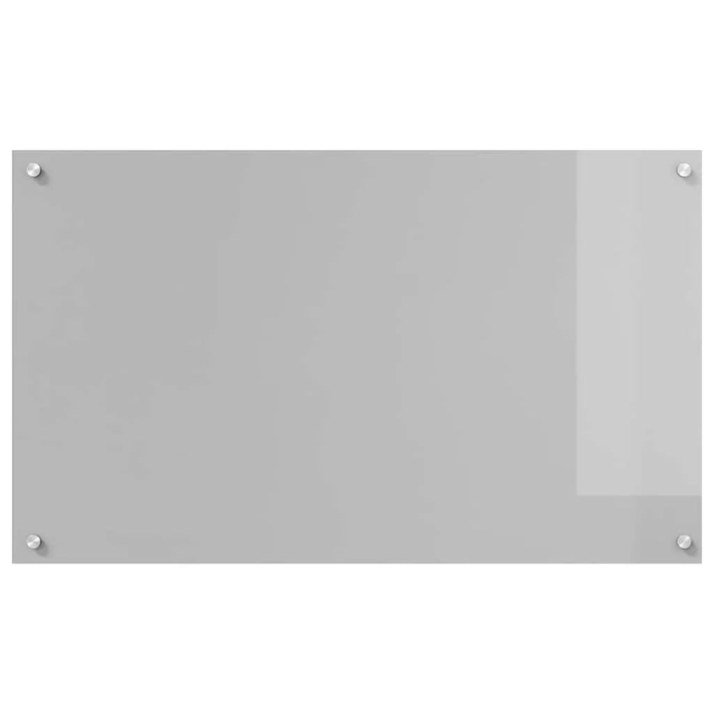 Paraschizzi moderno per cucina 100 x 60 cm in vetro temperato grigio chiaro resistente e facile da pulire 02_0058446