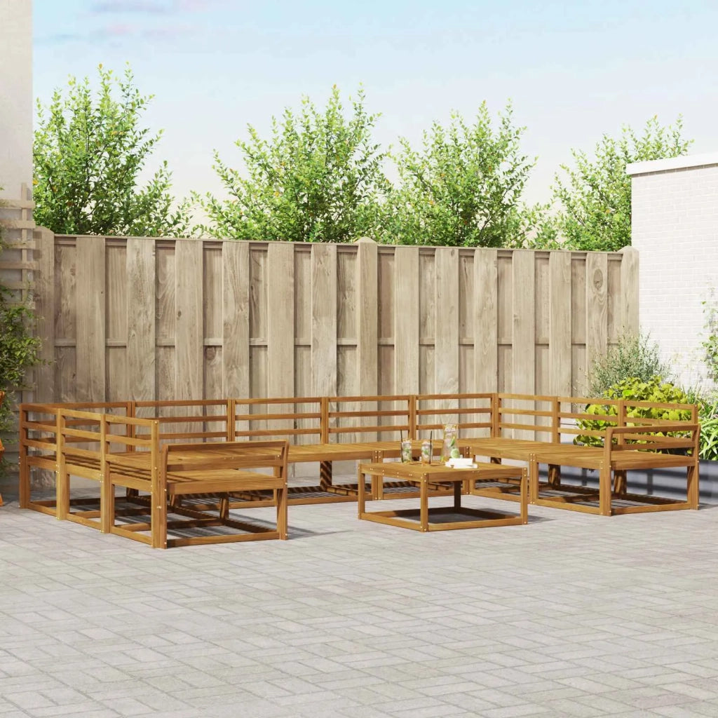 Set di divani da esterno 10 pcs Naturale