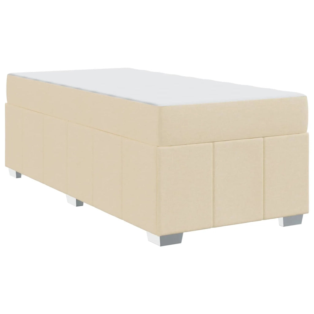 Struttura del letto con materasso Crema 80 x 200 cm Tessuto