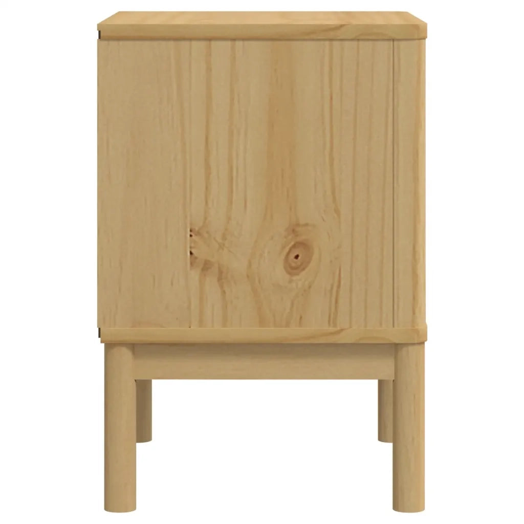 Comodino | Armadio da Notte | Mobiletto da notte FLORO Marrone Cera 45x39x57 cm Legno di Pino