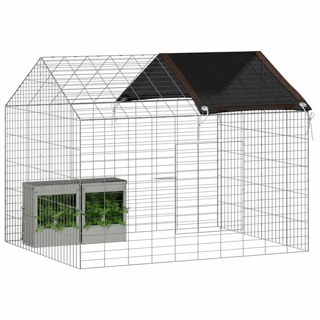 Gabbia per Conigli Argento 100 x 78 x 78 cm Acciaio zincato 42019236