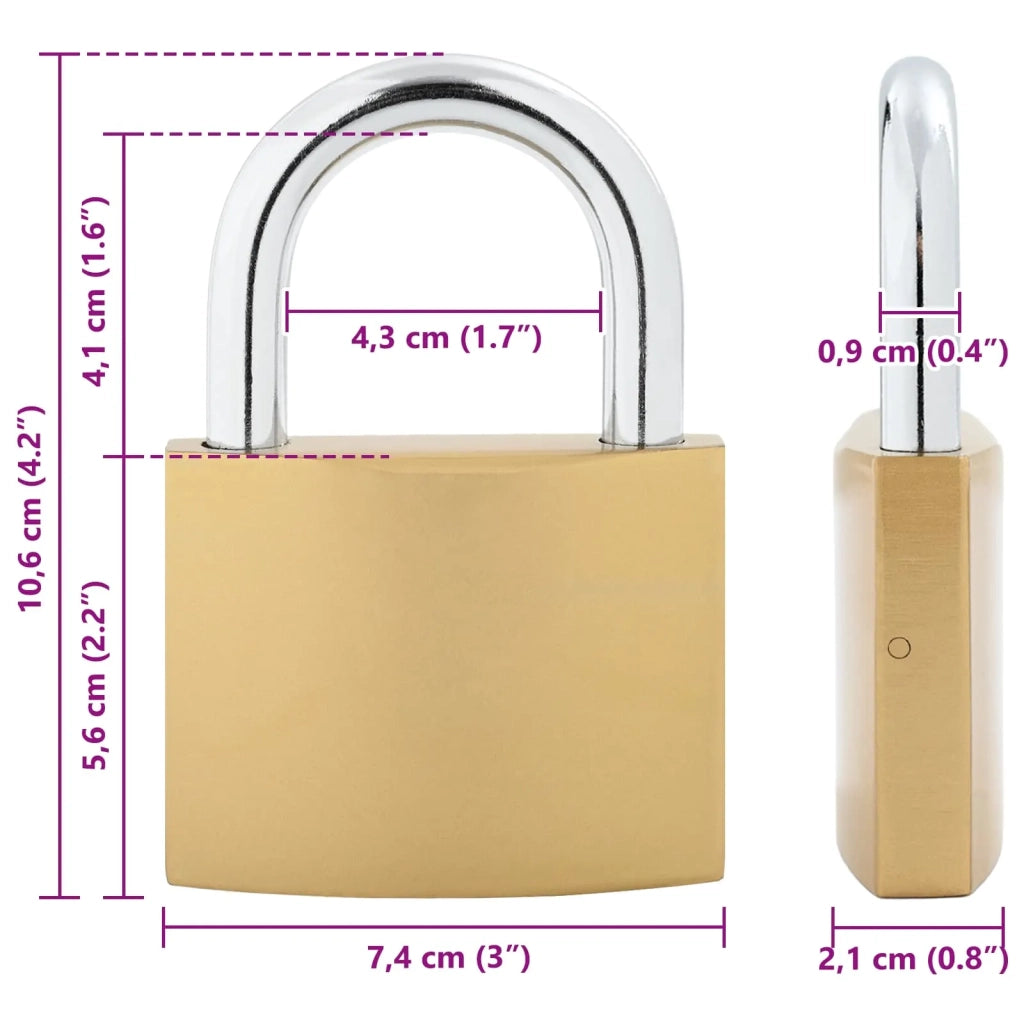 U Lock con Chiavi Ottone 7,4 x 2,1 x 10,6 cm Ferro CFW4015563
