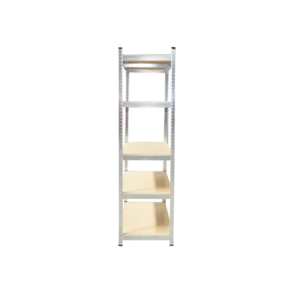 Scaffale in metallo con 5 ripiani in MDF, 180x100x50 cm, 250 kg/ripiano, montaggio senza viti, zincato