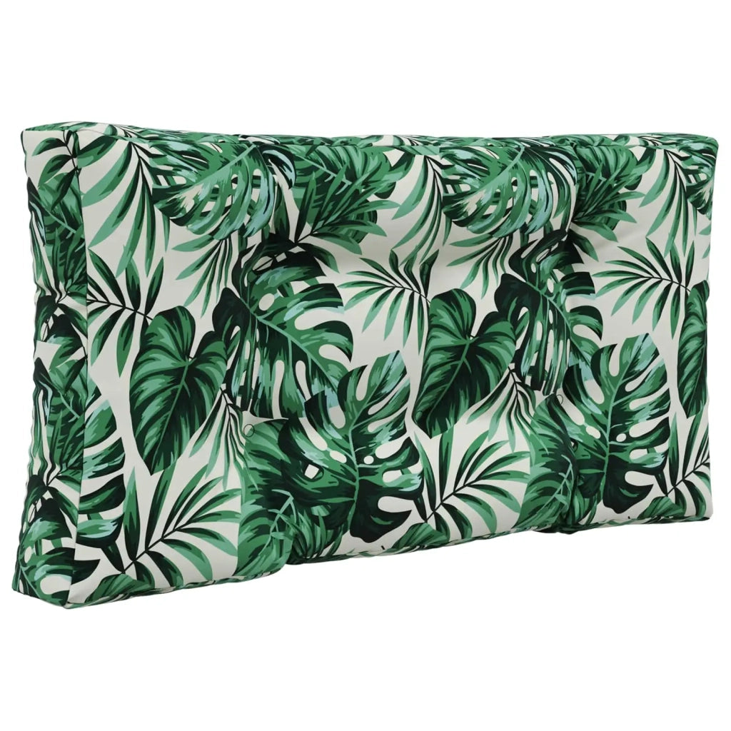 Cuscino per divano da esterno 3 pcs Motivo Foglia Poliestere