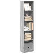 vidaXL Libreria Grigio Sonoma 40x24x176 cm in Legno Multistrato