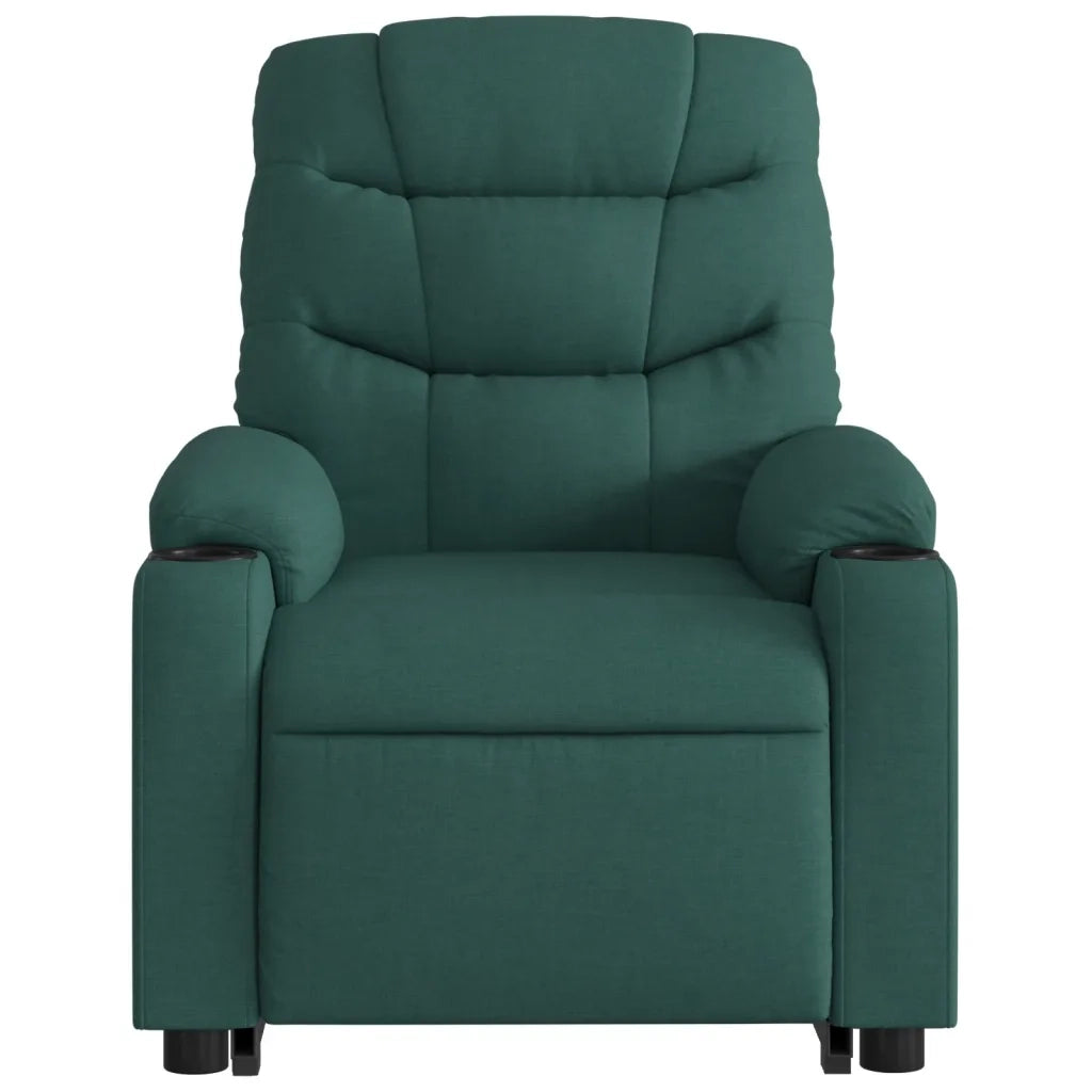 Poltrona Alzapersona Massaggiante Elettrica Verde Scuro Tessuto 3206678