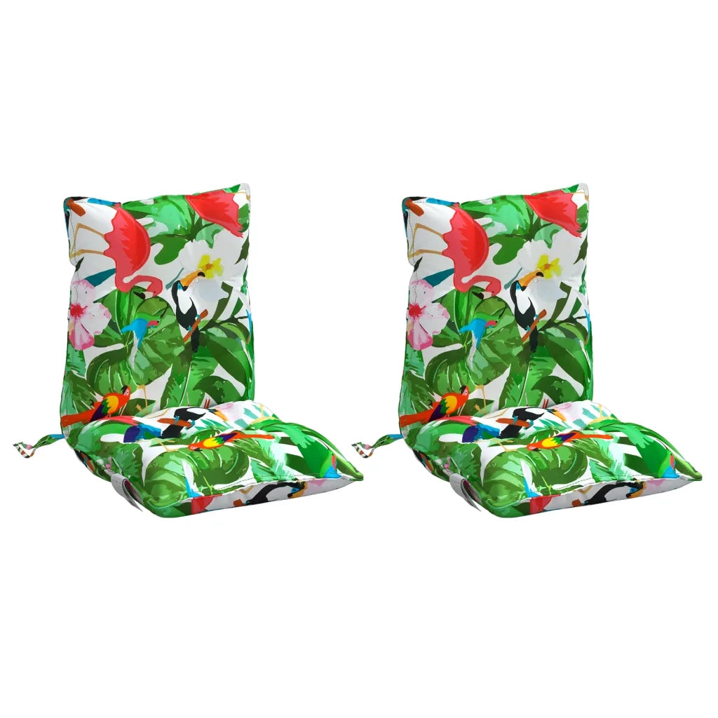 Cuscini Sedia Schienale Basso 2 pz | Cuscini per sedie Multicolore in Tessuto Oxford