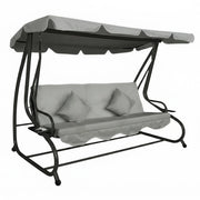 Marvin Harmony Dondolo Letto da Giardino 4 Posti con Tetto Parasole Struttura in Acciaio e Cuscino Imbottito 10 cm Altal
