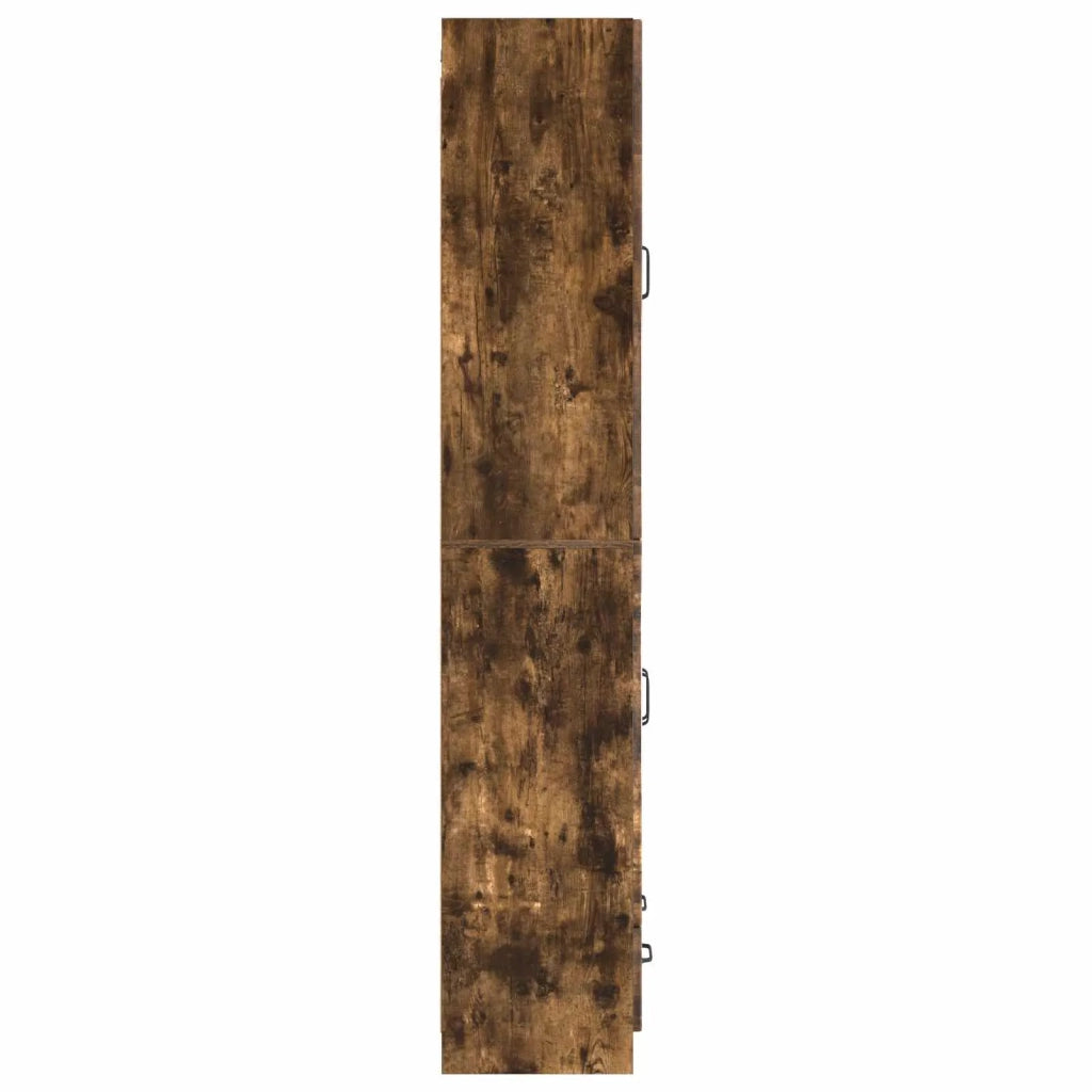 Set di armadi 2 pcs Rovere Fumo Legno ingegnerizzato