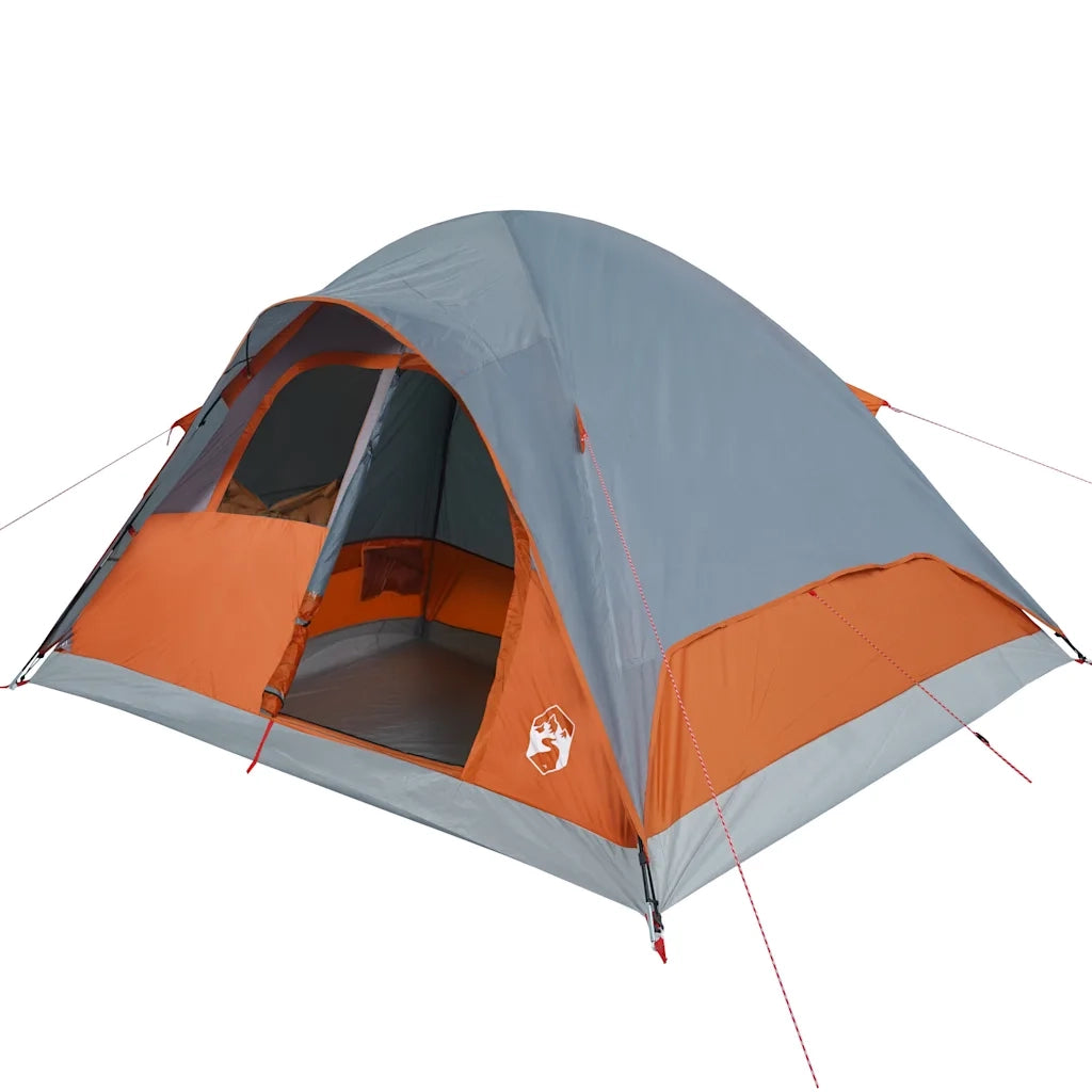 Tenda Familiare a Cupola 6 Persone-Tenda da campeggio Arancione Impermeabile 706098