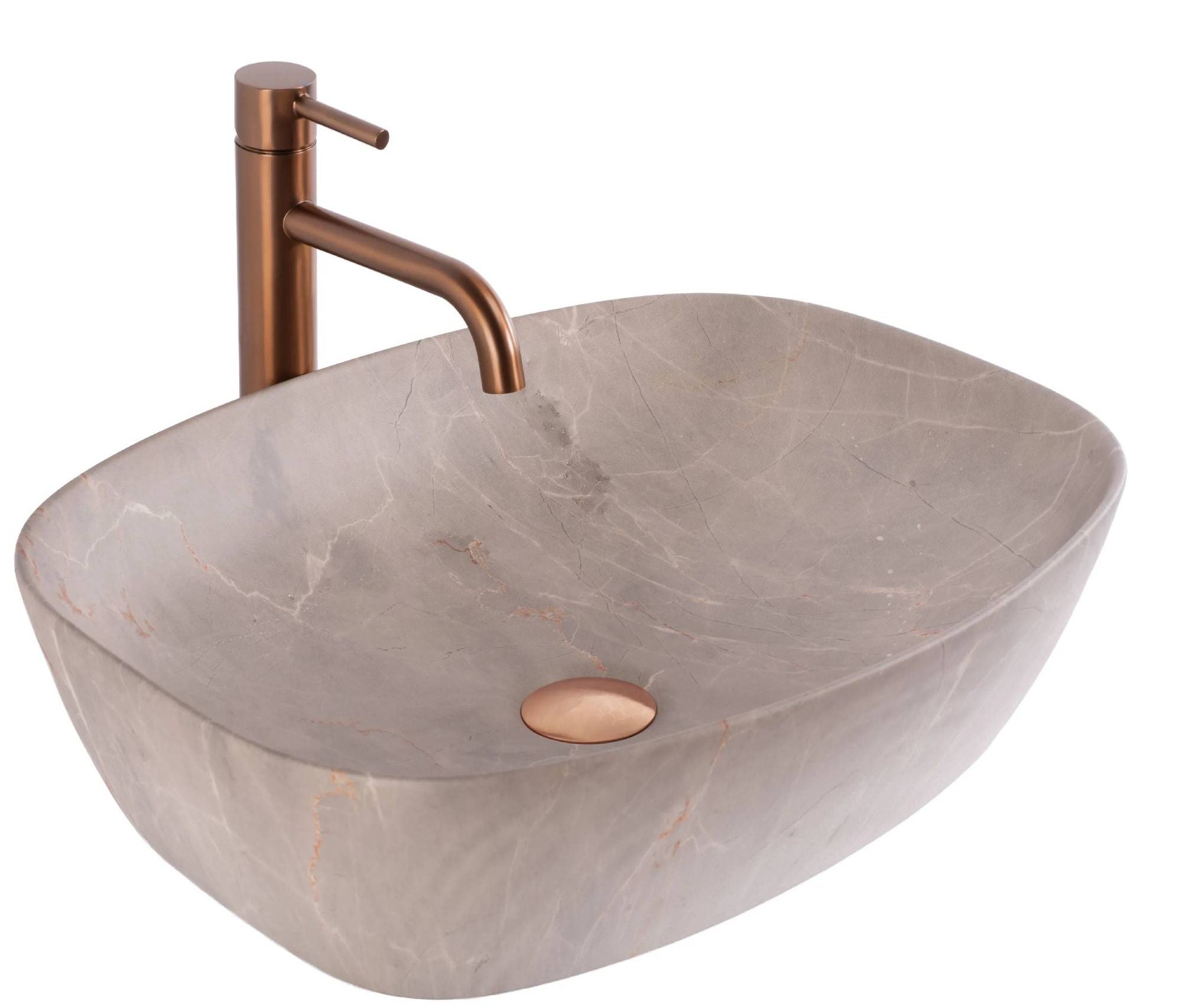 Lavabo Da Appoggio Rea Freja Beige