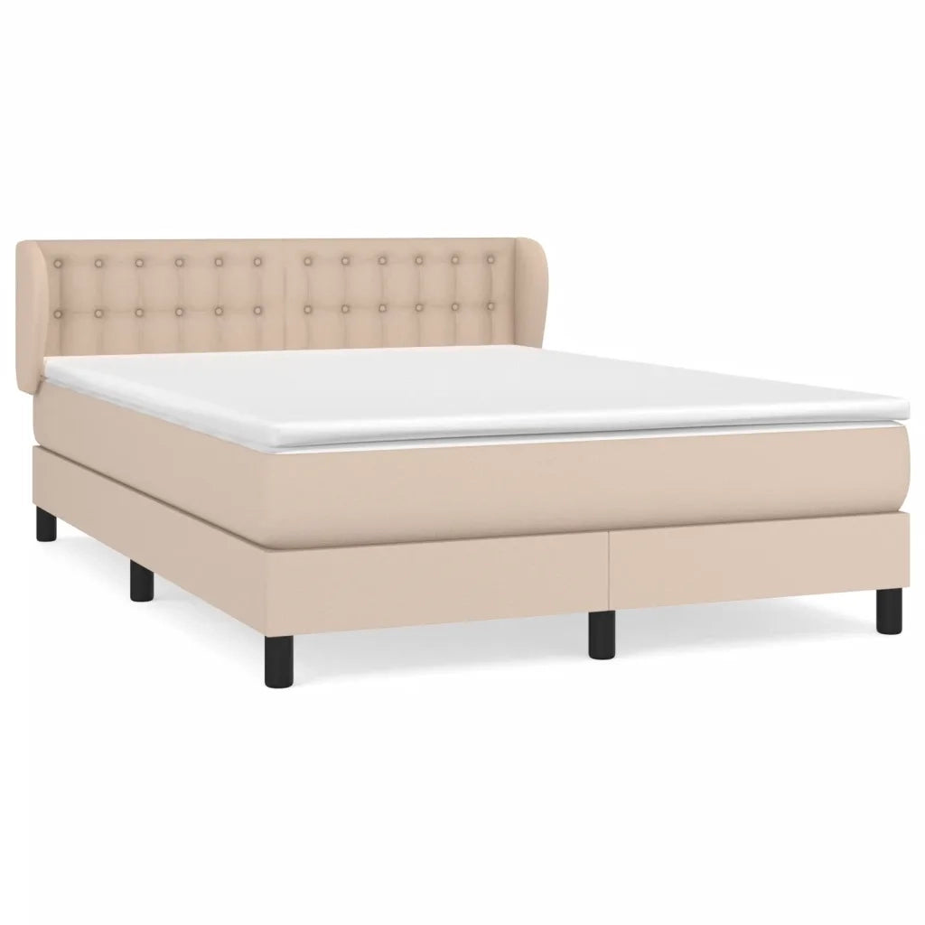 Giroletto a Molle con Materasso Cappuccino 140x200cm Similpelle 3127318