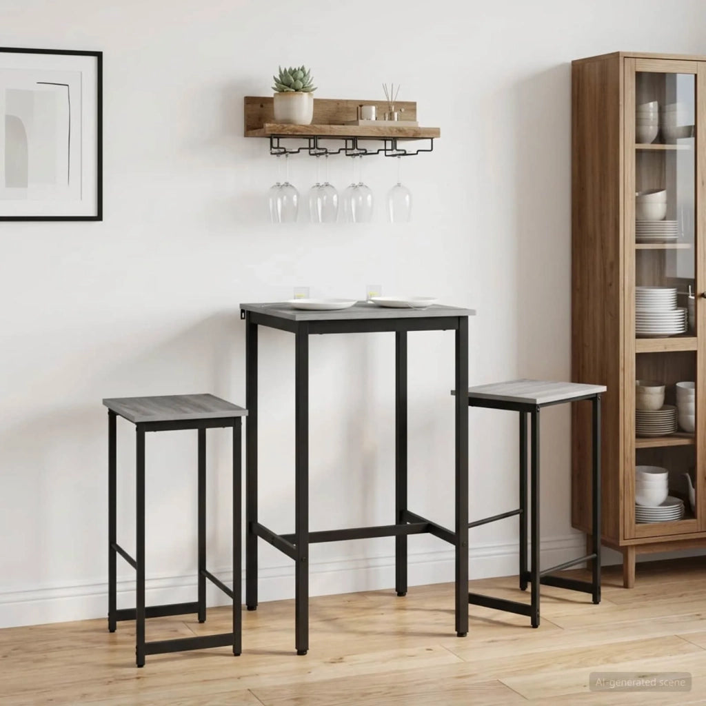 Sgabello da bar 2 pcs Sonoma grigio 40 x 32 x 64 cm 8006188